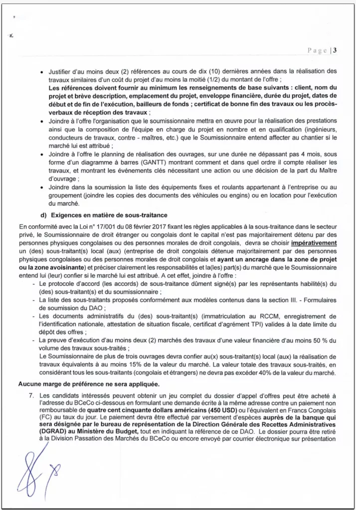 Kongo Central : le BCECO lance un avis d'appel d'offres pour les travaux de construction de vingt (20) centres de santé communautaires 3 Screenshot 20230529 150552