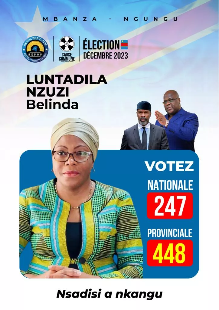 Au Kongo Central, Me Belinda Luntadila appelle la population à renouveler la confiance au candidat Tshisekedi pour la continuité de son cahier de charges 1 IMG 20231118 WA0093 jpg