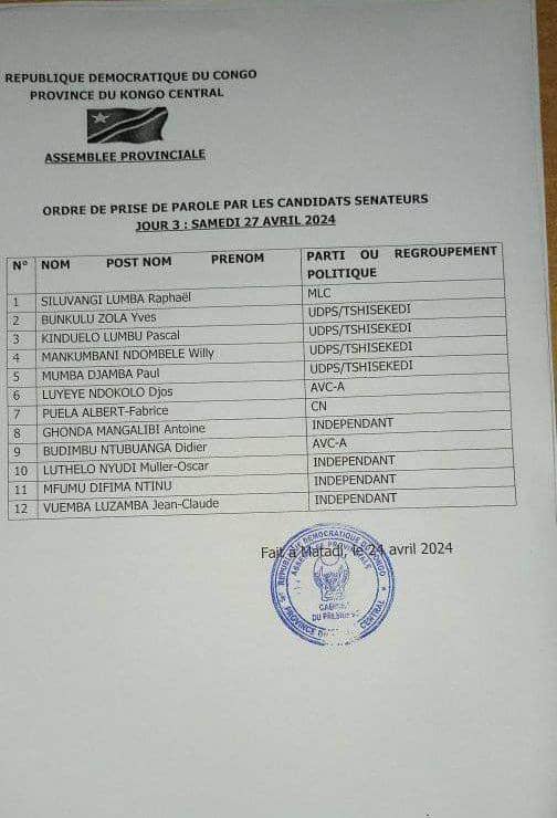 Kongo Central : début ce 25 avril de la campagne électorale pour les élections des sénateurs et gouverneurs 4 IMG 20240425 WA0129