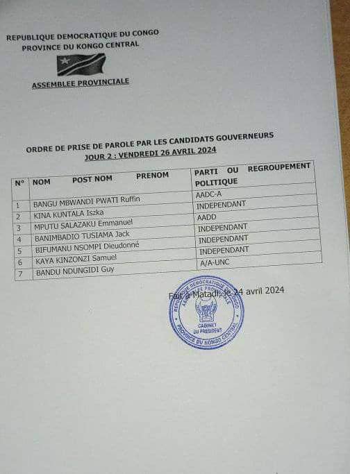 Kongo Central : début ce 25 avril de la campagne électorale pour les élections des sénateurs et gouverneurs 5 IMG 20240425 WA0130