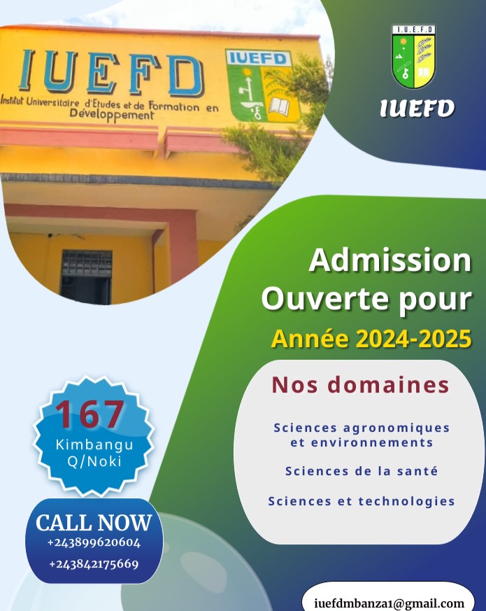 ESU/RDC : début des inscriptions à l’IUEFD Mbanza-Ngungu pour l’année académique 2024-2025 1 IMG 20240905 WA0003