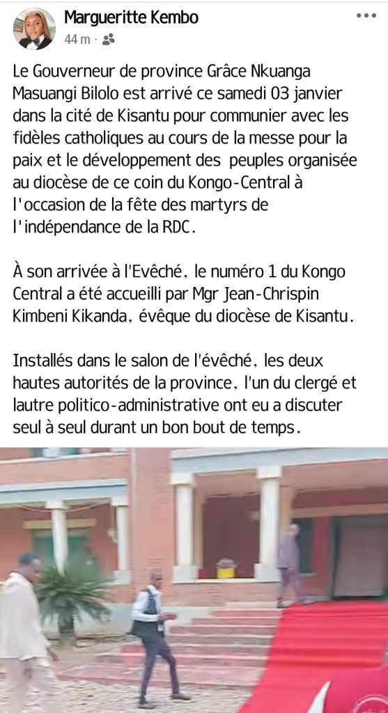 Une messe pour la paix et la mémoire des Martyrs de l’indépendance réunit le gotha du Kongo Central dans la cathédrale Notre-Dame des Sept Douleurs de Kisantu 1 Screenshot 20260103 103451